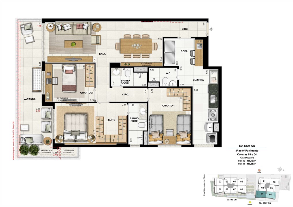 Ed. STAY ON - Apto. 303 | Coluna 3 e 4 | ON – Botafogo - Rio de Janeiro - Rio de Janeiro Ed. STAY ON - Apto. 303 | Coluna 3 e 4 | ON – Apartamento em Botafogo - Rio de Janeiro - Rio de Janeiro